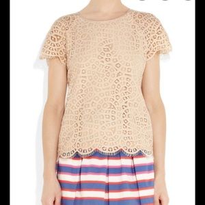 J.Crew Factory Raindrop Lace shortsleeved Top
